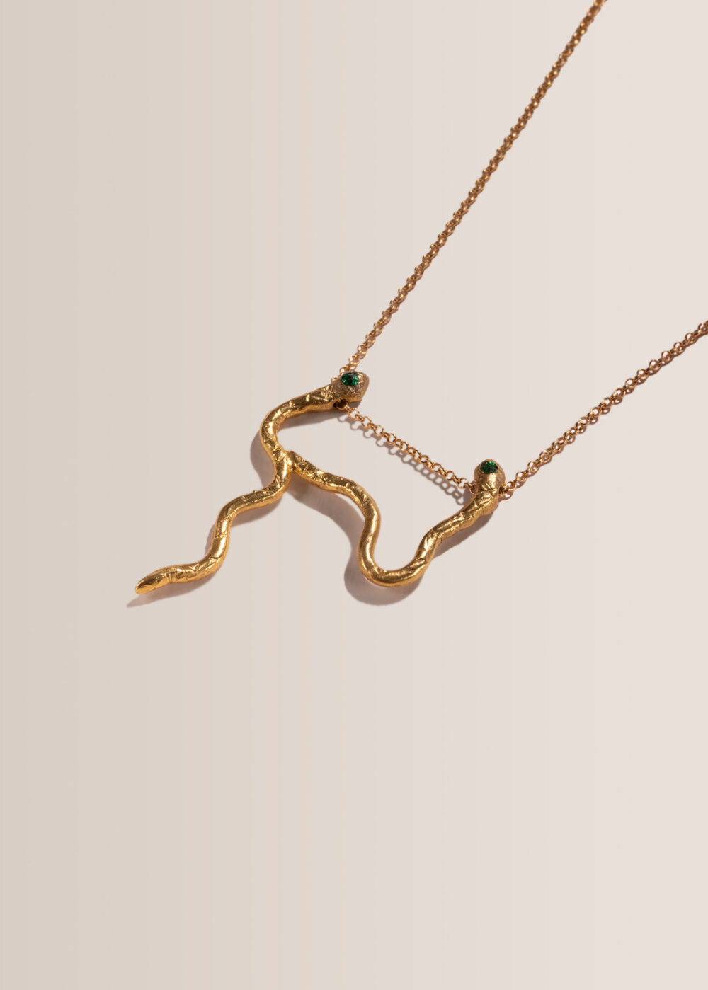 Halskette-schlangen-gold-grün-zirkon