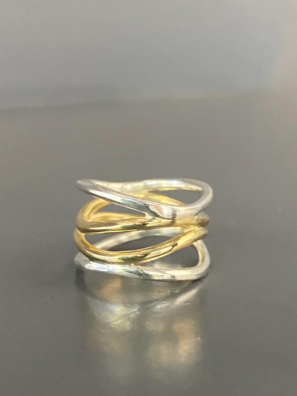 Amelie Ring gold silber Mix