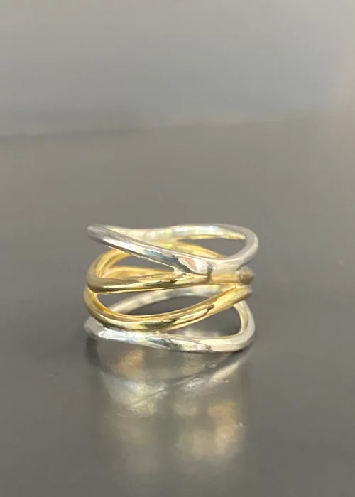 Amelie Ring gold silber Mix